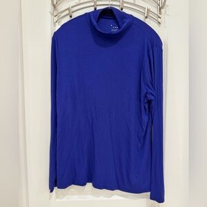 NWT- A new day Women's Royal Blue Long Sleeve Ribbed Turtleneck Top